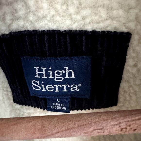 High Sierra Men’s L Corduroy Sherpa Jacket Blue Workwear Casual - Picture 5 of 8